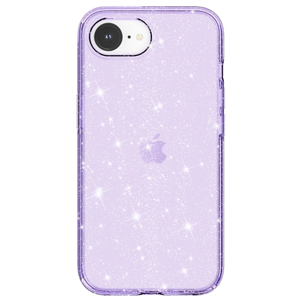 EIDERWOOD iPhone 17e / 16e Hybrid Glitter Plast Deksel - MagSafe Kompatibel - Lilla