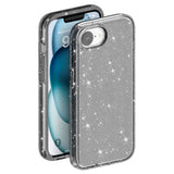 EIDERWOOD iPhone 17e / 16e Hybrid Glitter Plast Deksel - MagSafe Kompatibel - Svart