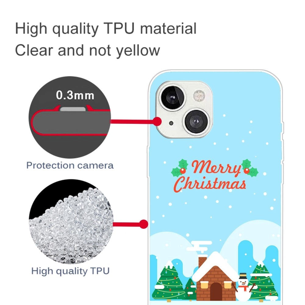 iPhone 14 TPU Plast Jul Deksel - Julehus