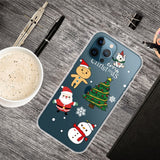 iPhone 14 Pro Fleksibel Plast Jul Deksel - Søte Julefigurer