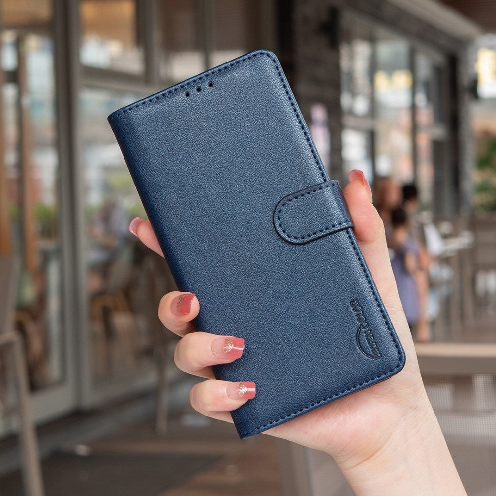Samsung Galaxy A56 (5G) BINFEN Kunstskinn Flip Deksel m. RFID Blokkering - Blå