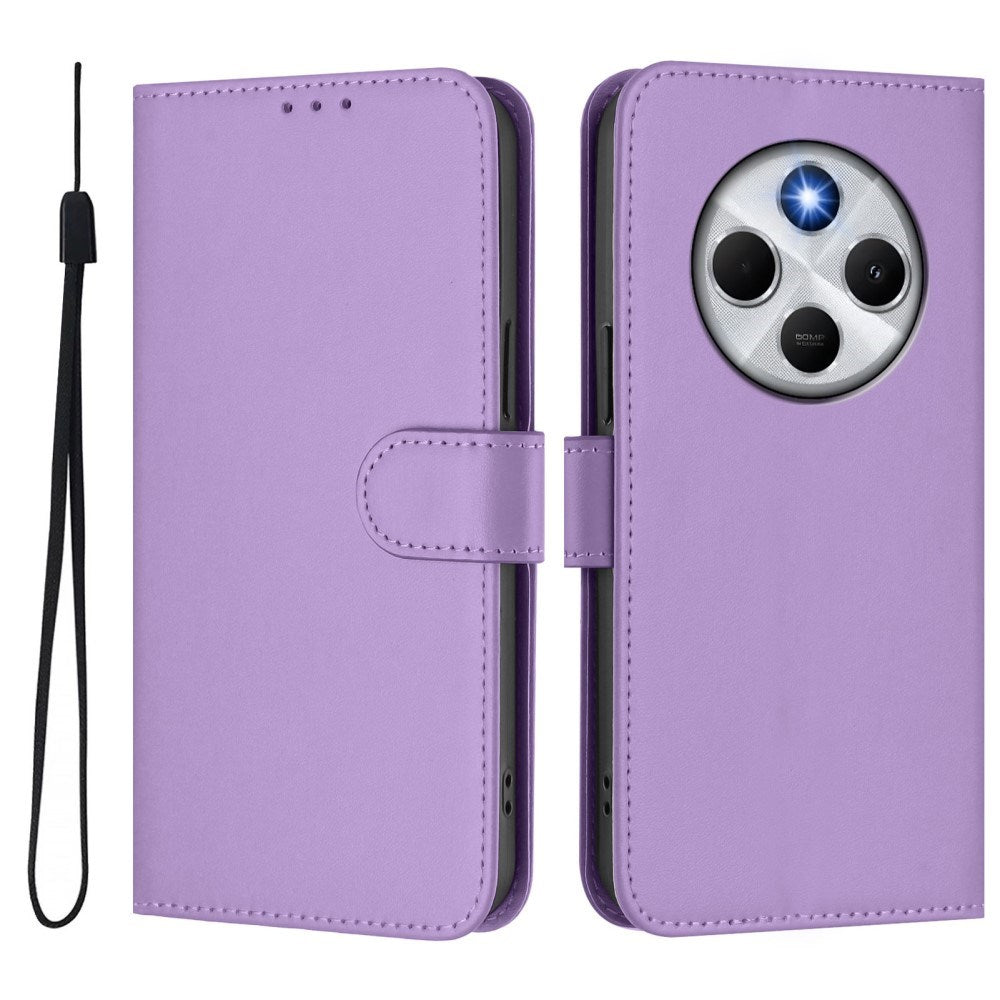 EIDERWOOD Xiaomi Redmi 14C Kunstskinn Flip Deksel m. Kortholder & Ståfunksjon - Lilla