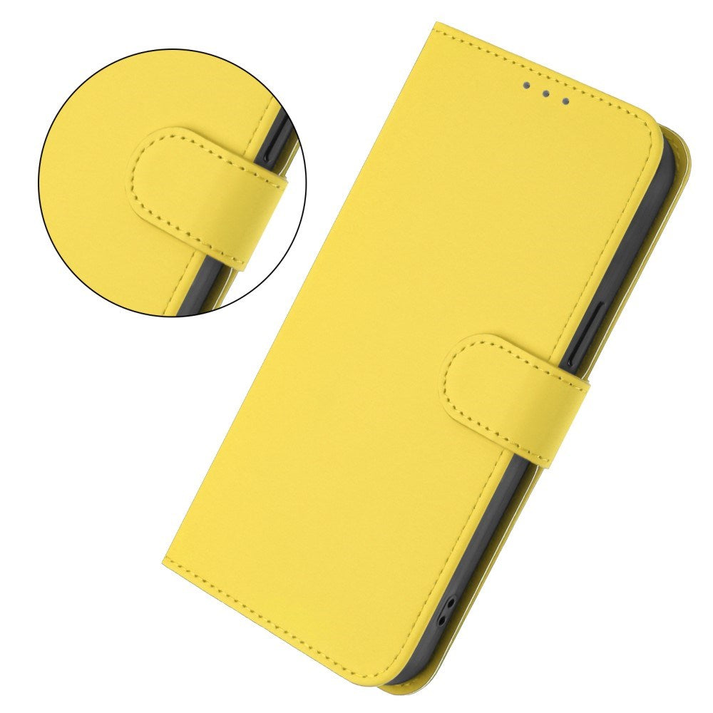 EIDERWOOD Xiaomi Redmi 14C Kunstskinn Flip Deksel m. Kortholder & Ståfunksjon - Gul