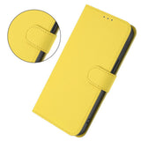 EIDERWOOD Xiaomi Redmi 14C Kunstskinn Flip Deksel m. Kortholder & Ståfunksjon - Gul