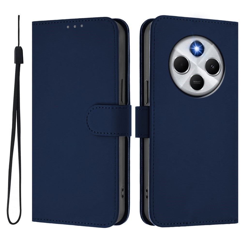 EIDERWOOD Xiaomi Redmi 14C Kunstskinn Flip Deksel m. Kortholder & Ståfunksjon - Blå