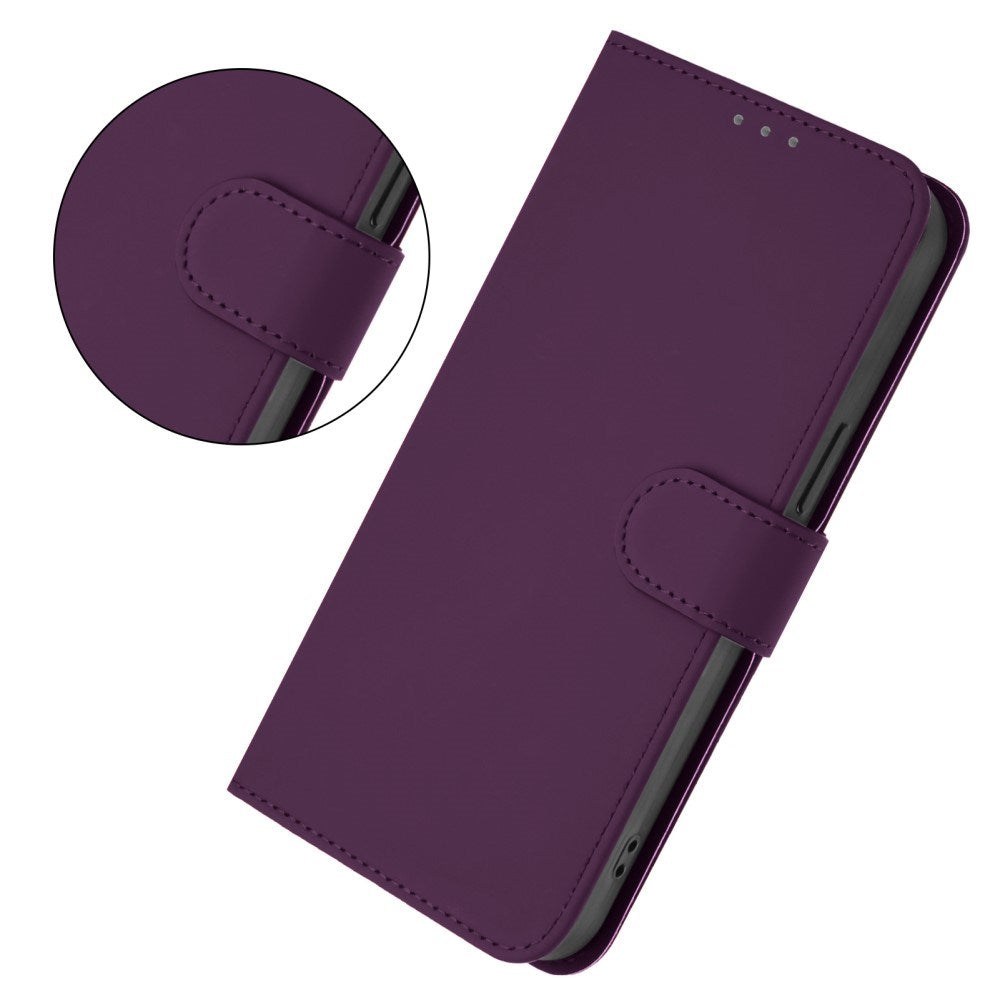 EIDERWOOD Xiaomi Redmi 14C Kunstskinn Flip Deksel m. Kortholder & Ståfunksjon - Mørk Lilla