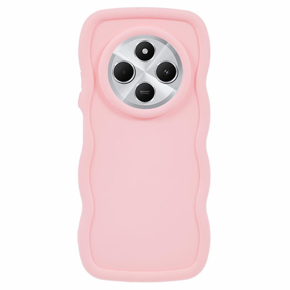 EIDERWOOD Xiaomi Redmi 14C Fleksibelt Plast Wavy Deksel - Rosa
