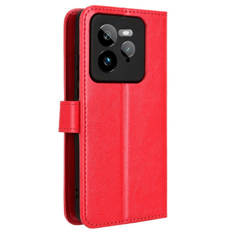 EIDERWOOD Realme GT 7 Pro (5G) Kunstskinn Flip Deksel m. Strop - Rød