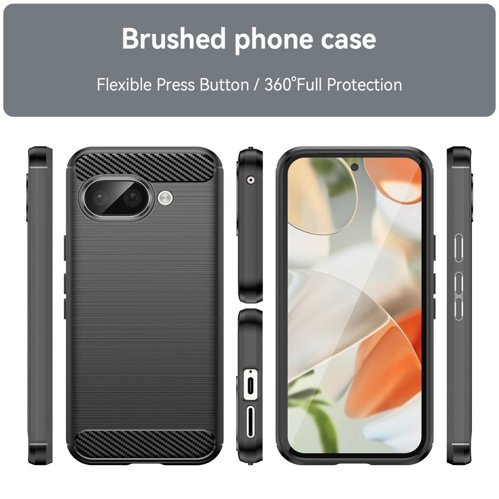 EIDERWOOD Google Pixel 9a Brushed Carbon Deksel - Svart