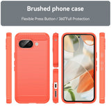 EIDERWOOD Google Pixel 9a Brushed Carbon Deksel - Rød