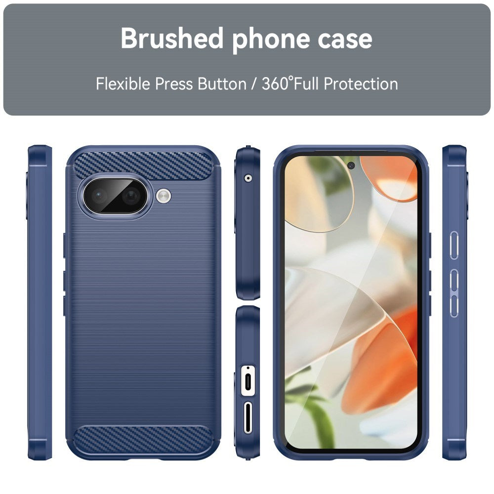 EIDERWOOD Google Pixel 9a Brushed Carbon Deksel - Blå