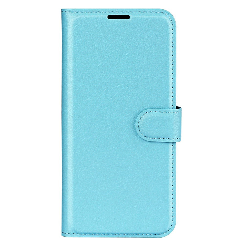 EIDERWOOD OnePlus 13 Støtsikker Lær Wallet Cover med Litchi Tekstur - Blå