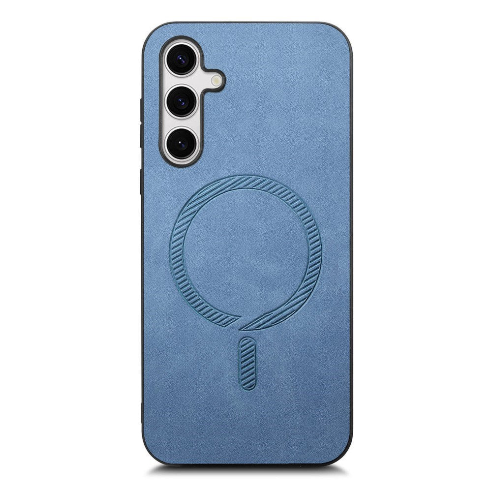 EIDERWOOD Samsung Galaxy S25 Kunst Skinn Deksel - MagSafe Kompatibel - Blå