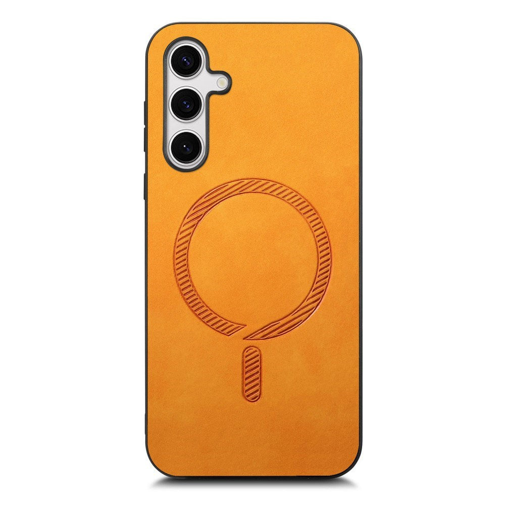 EIDERWOOD Samsung Galaxy S25 Kunst Skinn Deksel - MagSafe Kompatibel - Oransje