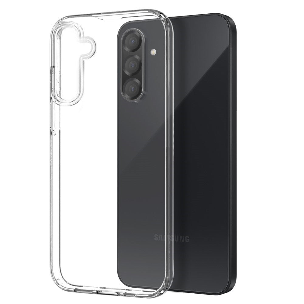 Samsung Galaxy A56 (5G) 2-i-1 Fleksibelt Plast Deksel & Herdet Skjermbeskyttelsesglass - Gjennomsiktig