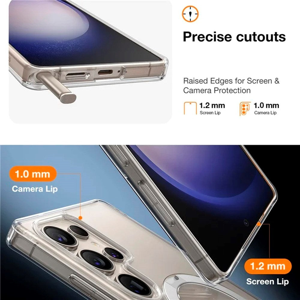 TORRAS Samsung Galaxy S25 Ultra Hybrid Deksel m. Kickstand - MagSafe Kompatibel - Gjennomsiktig
