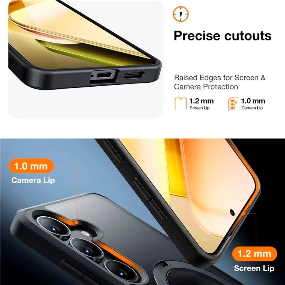 TORRAS Samsung Galaxy S25+ (Plus) Hybrid Deksel m. Kickstand - MagSafe Kompatibel - Svart