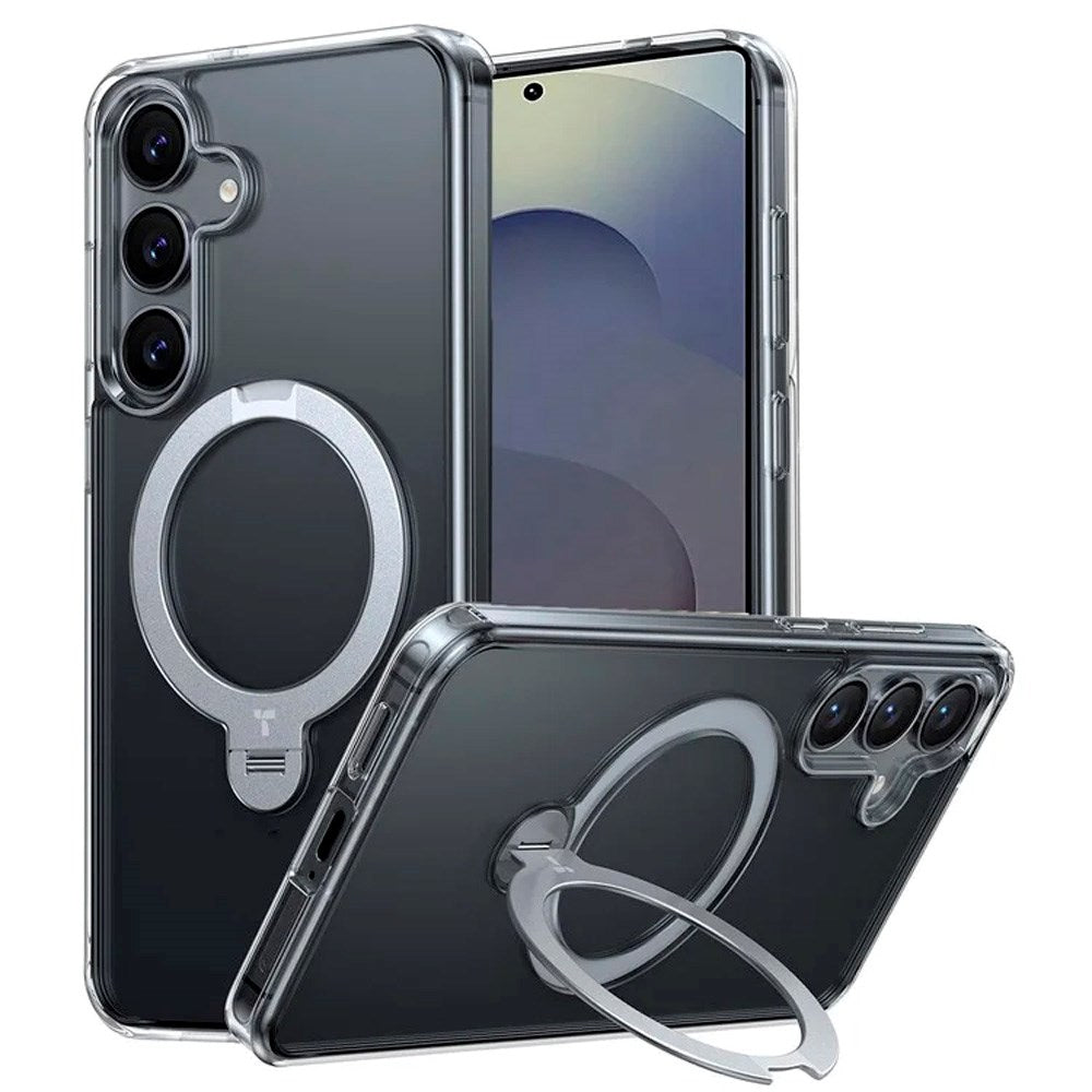 TORRAS Samsung Galaxy S25+ (Plus) Hybrid Deksel m. Kickstand - MagSafe Kompatibel - Gjennomsiktig