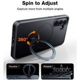 TORRAS Samsung Galaxy S25 Hybrid Deksel m. Kickstand - MagSafe Kompatibel - Svart
