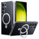 TORRAS Samsung Galaxy S25 Ultra Guardian Ostand Hybrid Deksel m. Kickstand - MagSafe Kompatibel - Gjennomsiktig