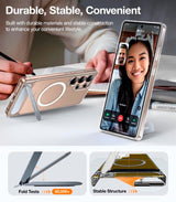 TORRAS Samsung Galaxy S25 Ultra Hybrid Deksel m. Ståfunksjon - MagSafe Kompatibel - Gjennomsiktig