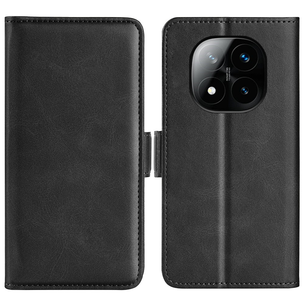 EIDERWOOD Xiaomi Redmi Note 14 Pro+ Kunstskinn Flip Deksel m. Kortholder & Ståfunksjon - Svart