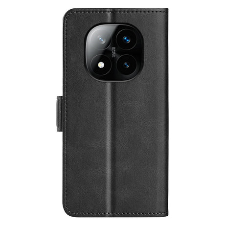 EIDERWOOD Xiaomi Redmi Note 14 Pro+ Kunstskinn Flip Deksel m. Kortholder & Ståfunksjon - Svart