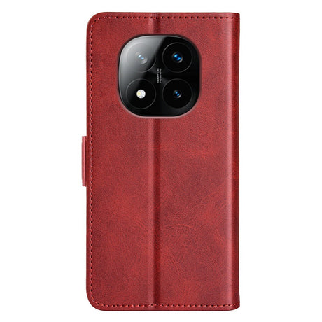 EIDERWOOD Xiaomi Redmi Note 14 Pro+ Kunstskinn Flip Deksel m. Lommebok & Stativfunksjon - Rød