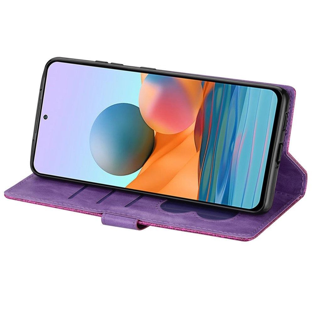 EIDERWOOD Samsung Galaxy A56 (5G) Glitter Flip Deksel m. Glidelåslomme & Ståfunksjon - Lilla