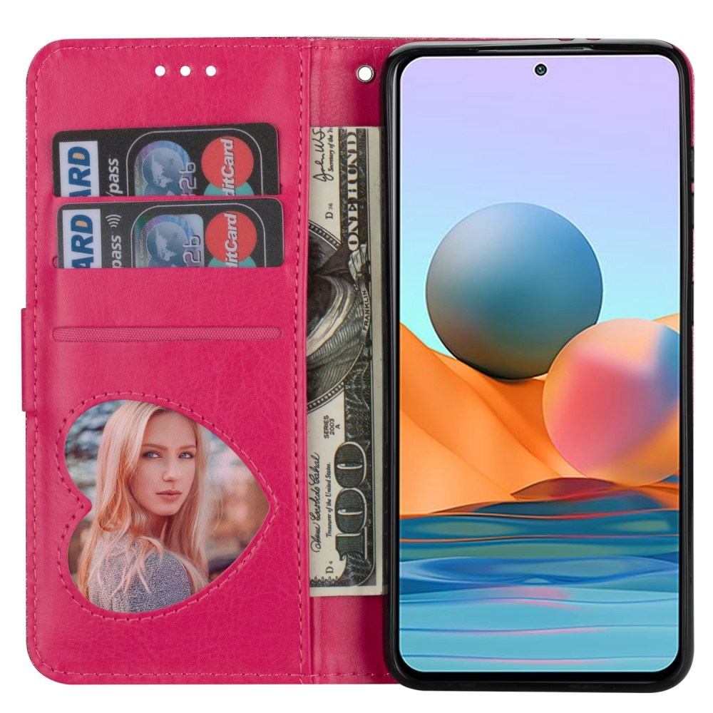 EIDERWOOD Samsung Galaxy A56 (5G) Glitter Flip Deksel m. Glidelåslomme & Ståfunksjon - Pink