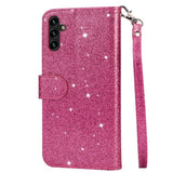 EIDERWOOD Samsung Galaxy A56 (5G) Glitter Flip Deksel m. Glidelåslomme & Ståfunksjon - Pink