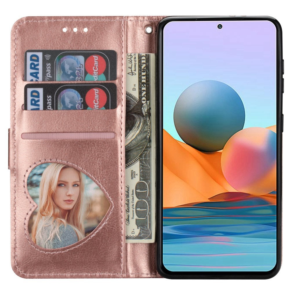 EIDERWOOD Samsung Galaxy A56 (5G) Glitter Flip Deksel m. Glidelåslomme & Ståfunksjon - Rosa