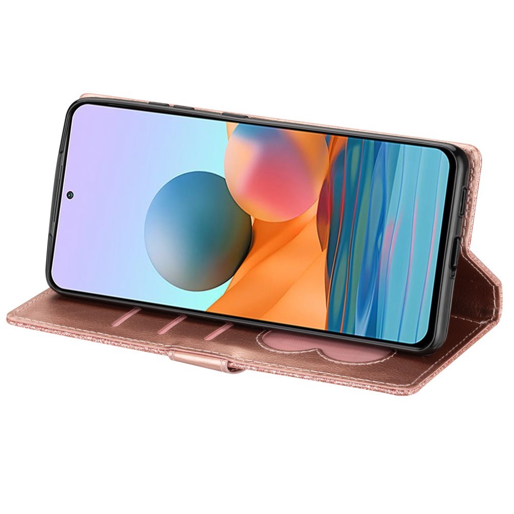 EIDERWOOD Samsung Galaxy A56 (5G) Glitter Flip Deksel m. Glidelåslomme & Ståfunksjon - Rosa