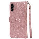 EIDERWOOD Samsung Galaxy A56 (5G) Glitter Flip Deksel m. Glidelåslomme & Ståfunksjon - Rosa