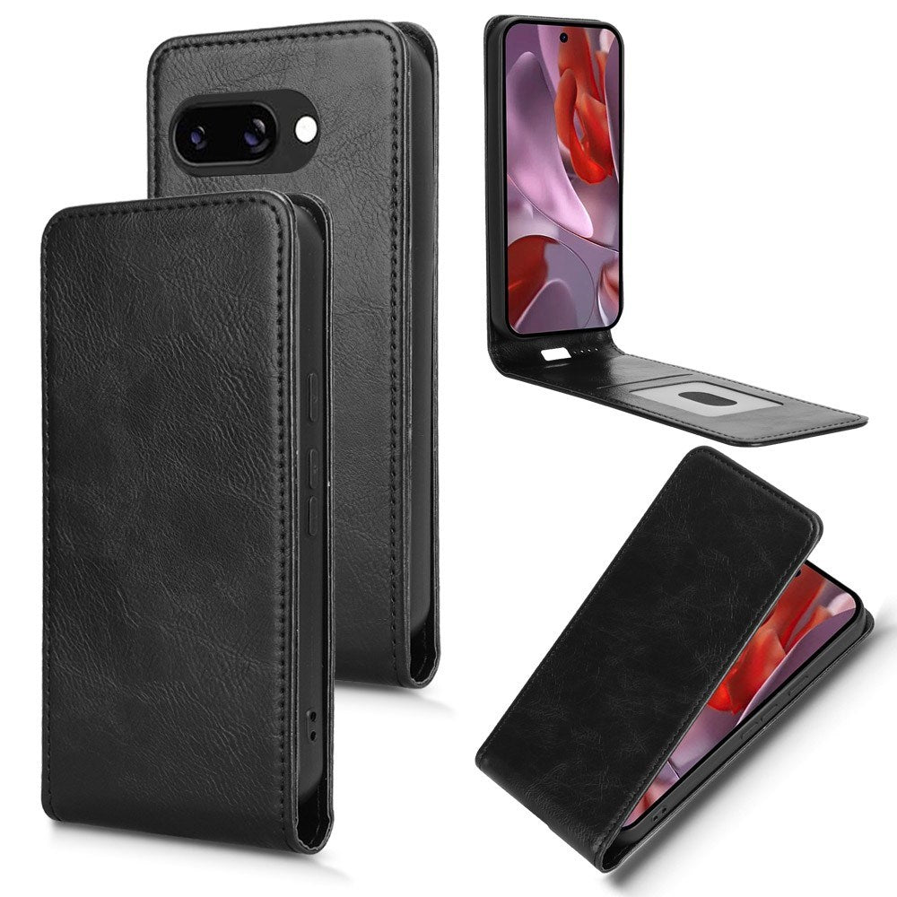 EIDERWOOD Google Pixel 9a Kunstskinn Flip Deksel m. Kortlomme - Svart