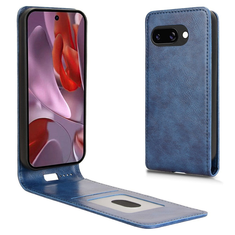 EIDERWOOD Google Pixel 9a Kunstskinn Flip Deksel m. Kortlomme - Blå