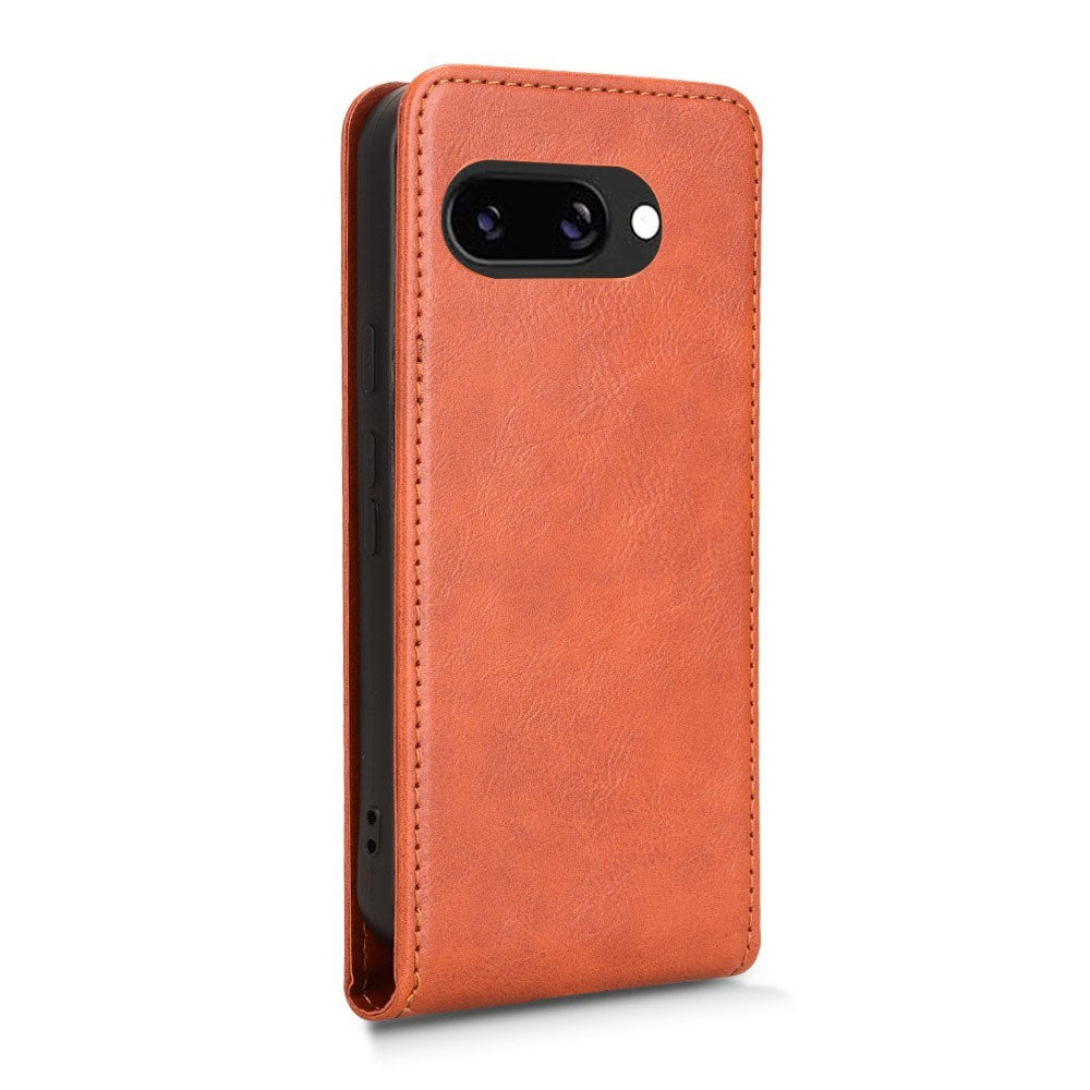 EIDERWOOD Google Pixel 9a Kunstskinn Flip Deksel m. Kortlomme - Oransje