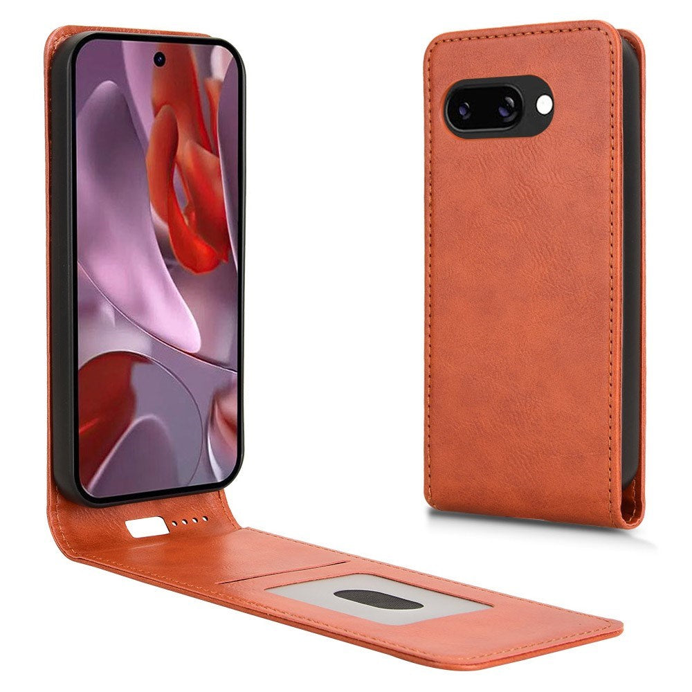 EIDERWOOD Google Pixel 9a Kunstskinn Flip Deksel m. Kortlomme - Oransje
