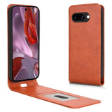 EIDERWOOD Google Pixel 9a Kunstskinn Flip Deksel m. Kortlomme - Oransje