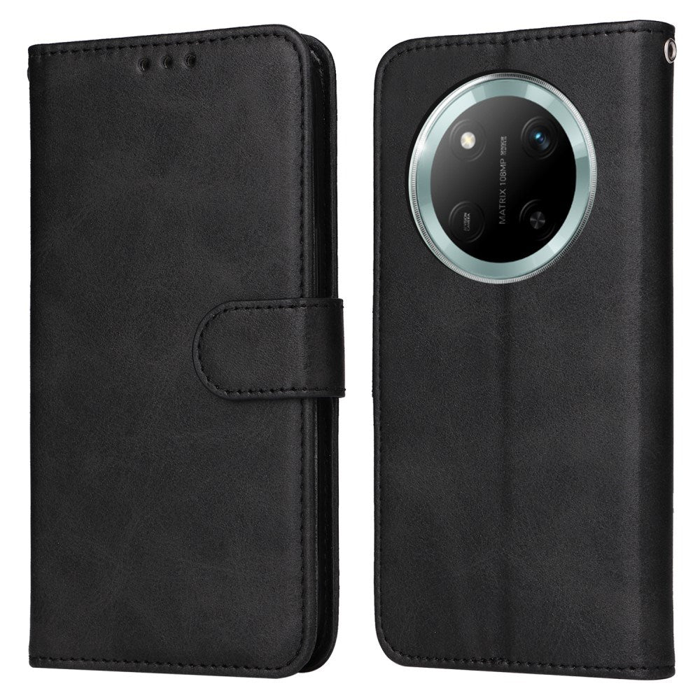 EIDERWOOD Honor Magic7 Lite Kunstskinn Flip Deksel m. Stropp - Svart