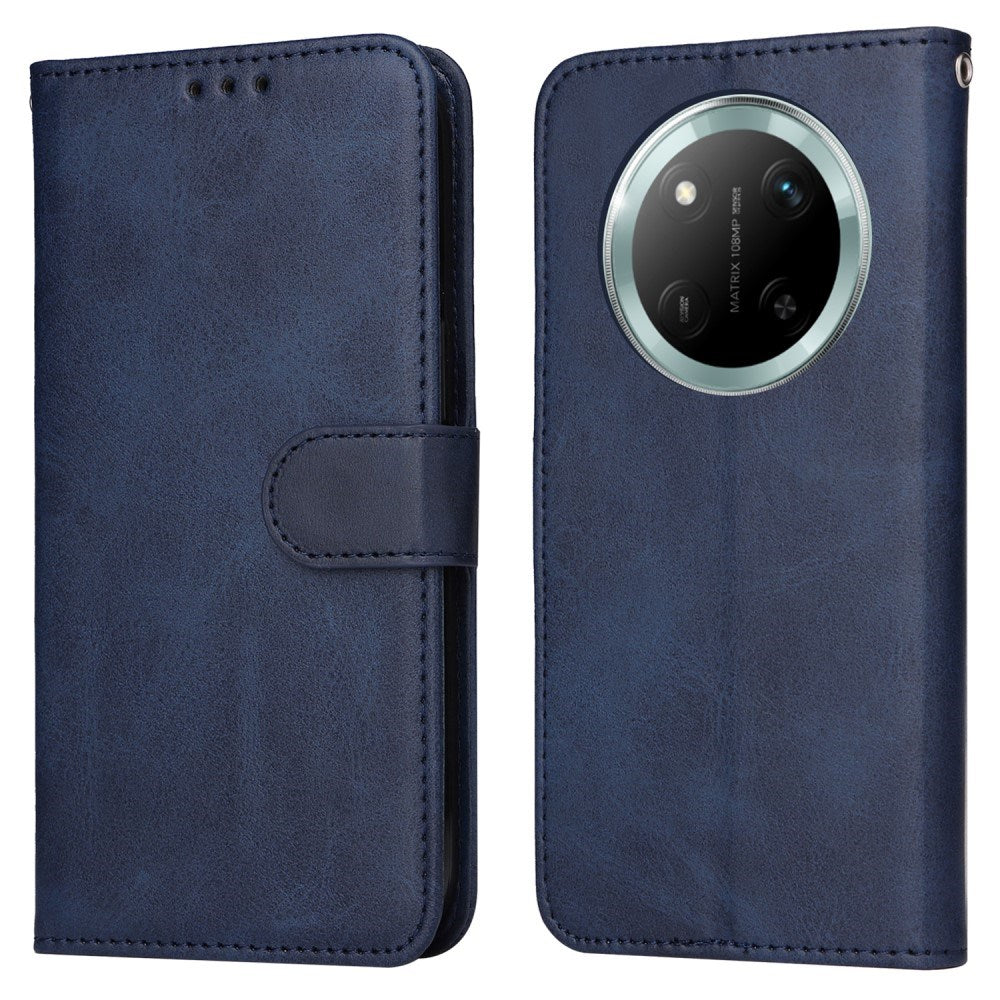 EIDERWOOD Honor Magic7 Lite Kunstskinn Flip Deksel m. Stropp - Blå