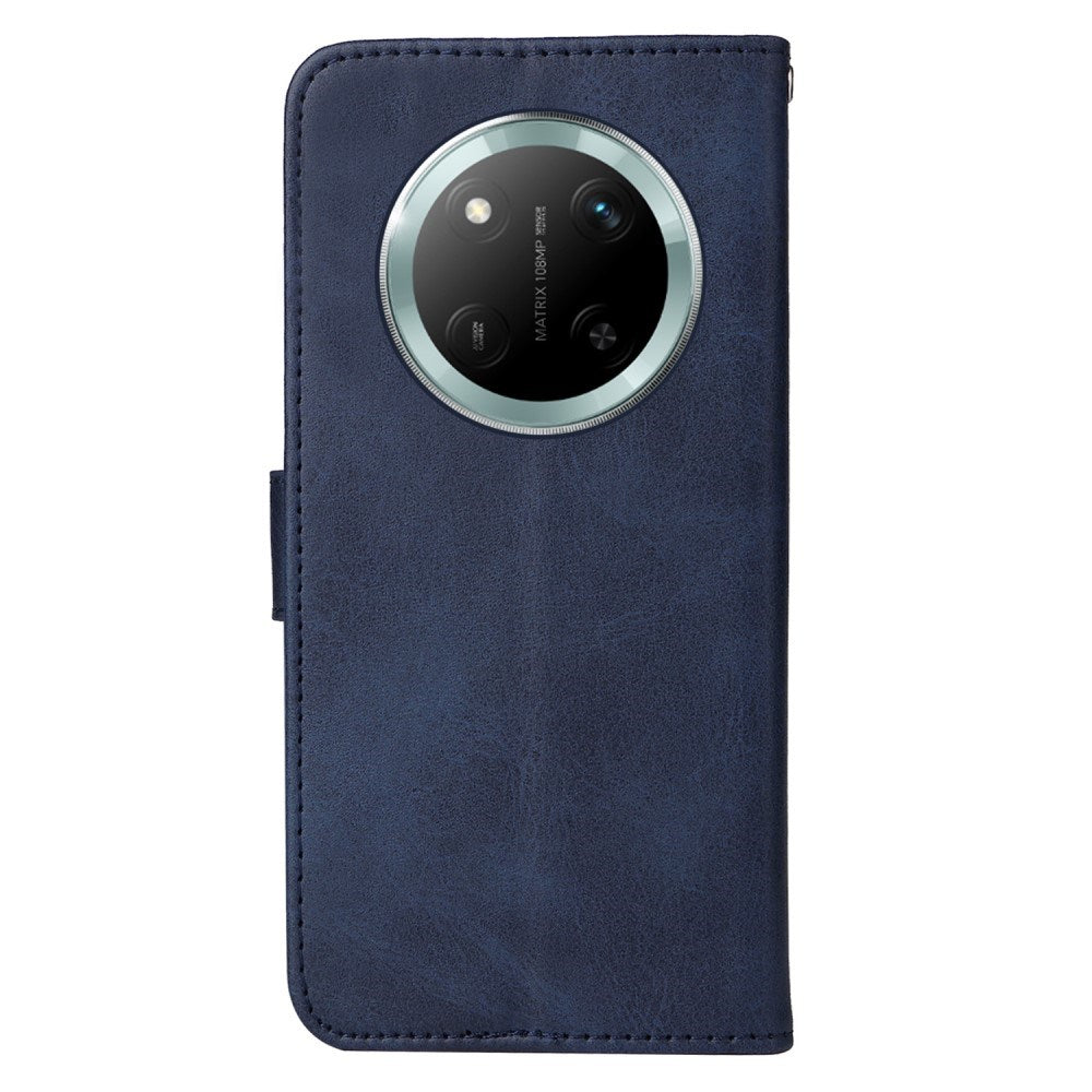 EIDERWOOD Honor Magic7 Lite Kunstskinn Flip Deksel m. Stropp - Blå