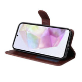 EIDERWOOD Samsung Galaxy A56 (5G) / A36 (5G) 2-i-1 Kunstskinn Flip Deksel med Skjermbeskyttelsesglass - Blå