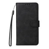 ENKAY iPhone 17e / 16e 2-i-1 Kunstskinn Flip Deksel m. Skjermbeskyttelsesglass - Svart
