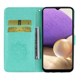 EIDERWOOD Samsung Galaxy S25 Kunstskinn Flip Deksel m. Uglemotiv - Turkis