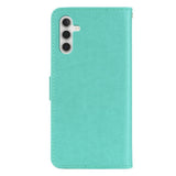 EIDERWOOD Samsung Galaxy S25 Kunstskinn Flip Deksel m. Uglemotiv - Turkis