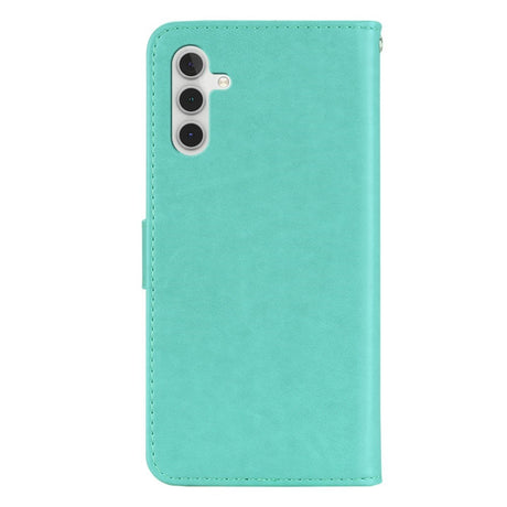 EIDERWOOD Samsung Galaxy S25 Kunstskinn Flip Deksel m. Uglemotiv - Turkis