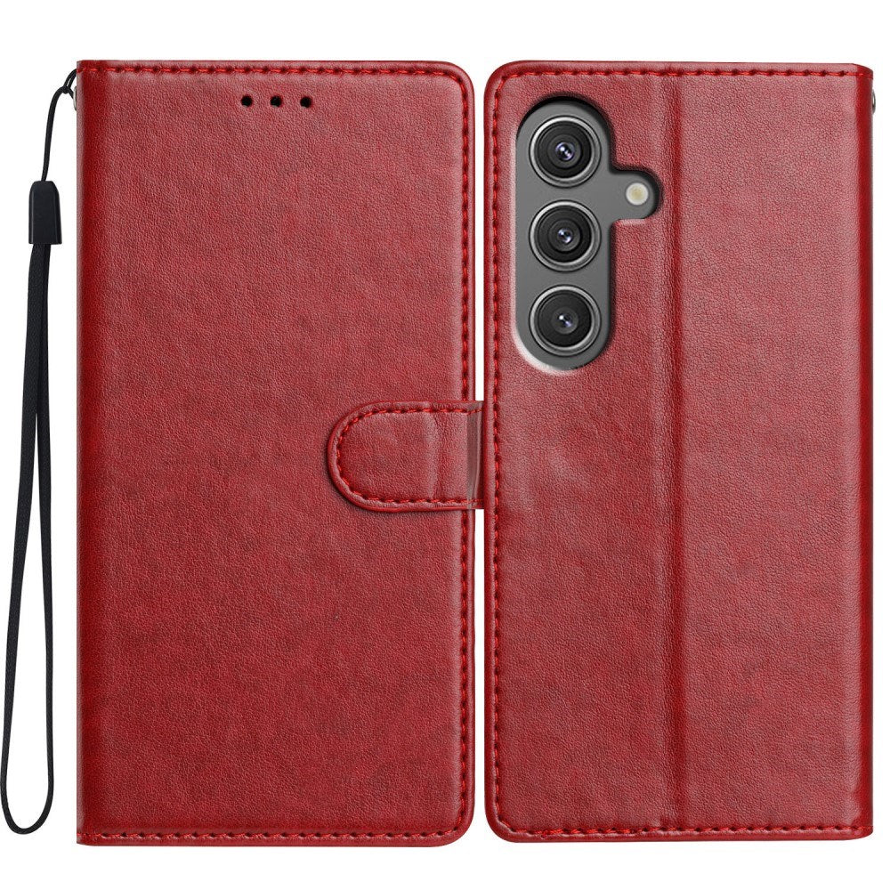 EIDERWOOD Samsung Galaxy A56 (5G) Kunstskinn Flip Deksel m. Strop - Rød