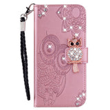 EIDERWOOD Samsung Galaxy S25 Ultra Kunstskinn Flip Deksel m. Uglemotiv - Rosa