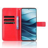EIDERWOOD Xiaomi Redmi Note 14 (5G) Kunstskinn Flip Deksel m. Strop - Rød